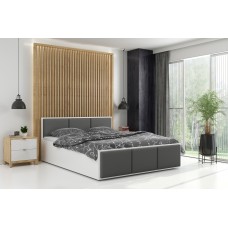 Eco ādas gulta PANAMAX 140x200 balts